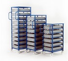 Blue Tray Rack with Euro Containers