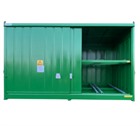 Drum and IBC Store DPU64-16PB With Push Back Loading To Hold 64 Drums or 16 IBC