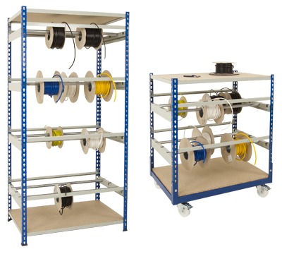 Rivet Racking Cable Reel Storage: Richardsons Shelving - Racking, Storage,  Lockers, Steps and Platforms, Workbenches, Part Bins, Trucks, Trolleys and  more.